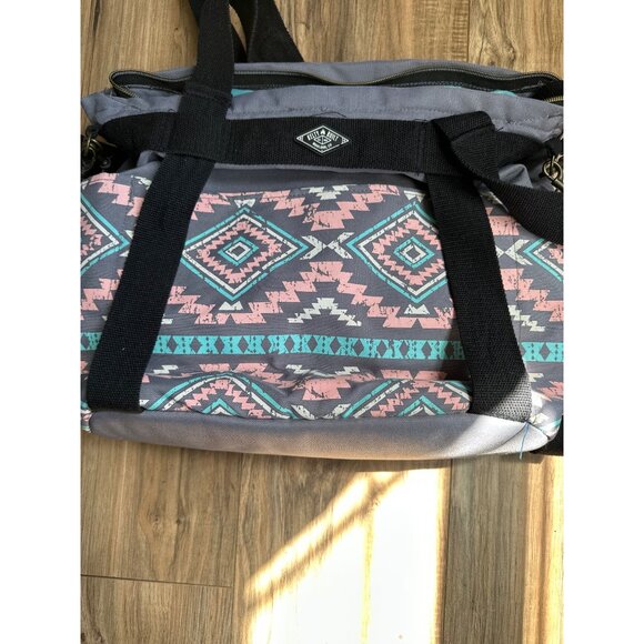 Boho Southwestern Diaper Bag Backpack – Gray Unisex Travel Organizer - Picture 2 of 5